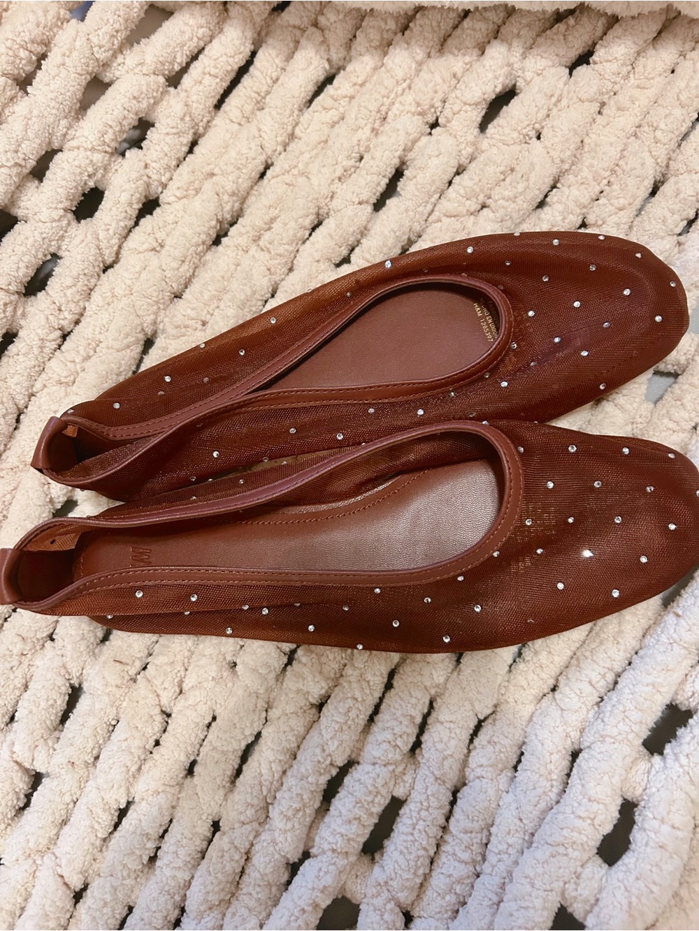 *Never worn* H&M Rhinestone Ballet Flats